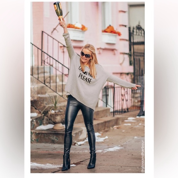 Wooden Ships M/L CHAMPAGNE PLEASE SWEATER - Picture 2 of 8